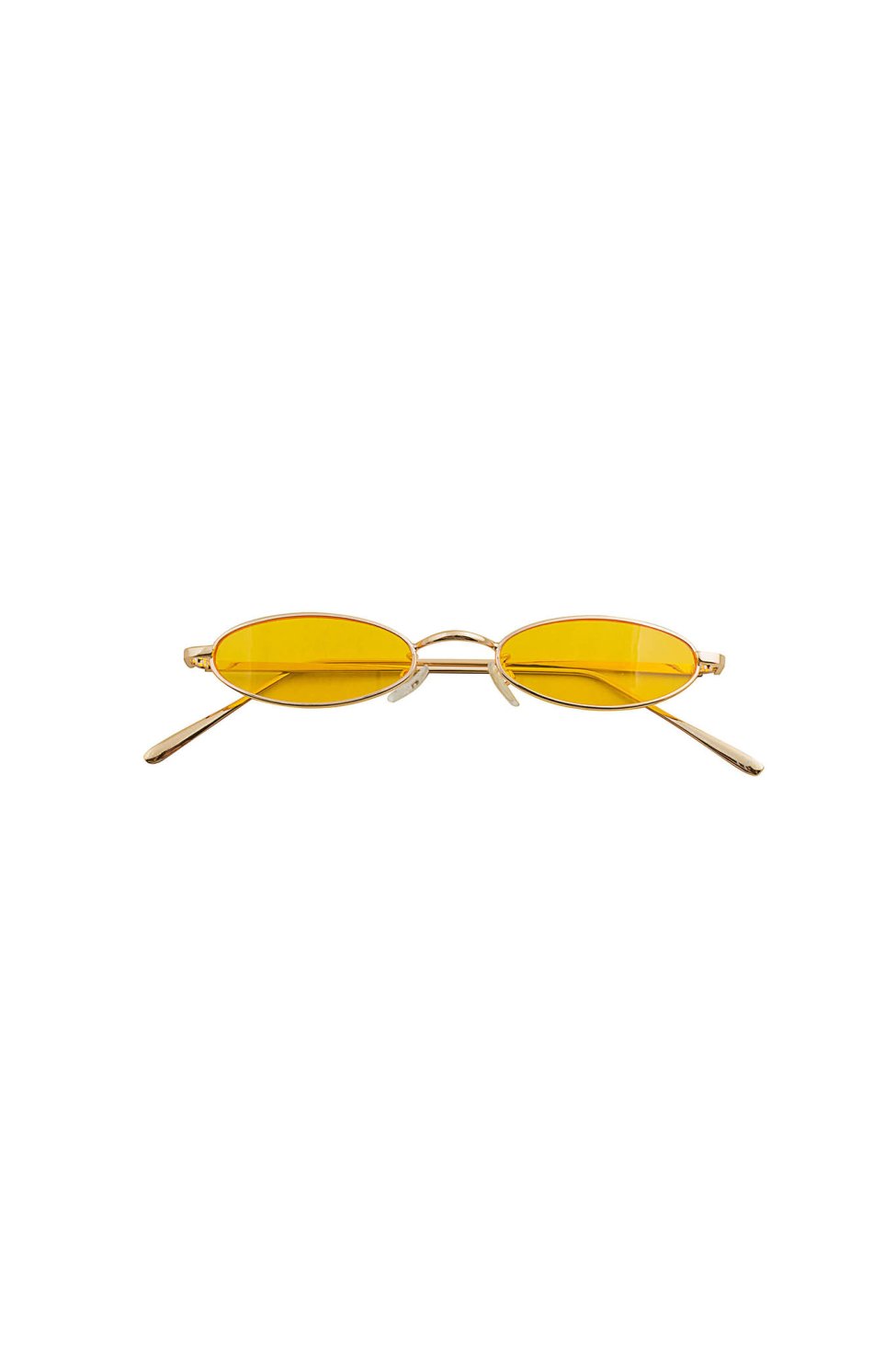 Media γυαλιά ηλίου χρυσός σκελετός κίτρινος φακός