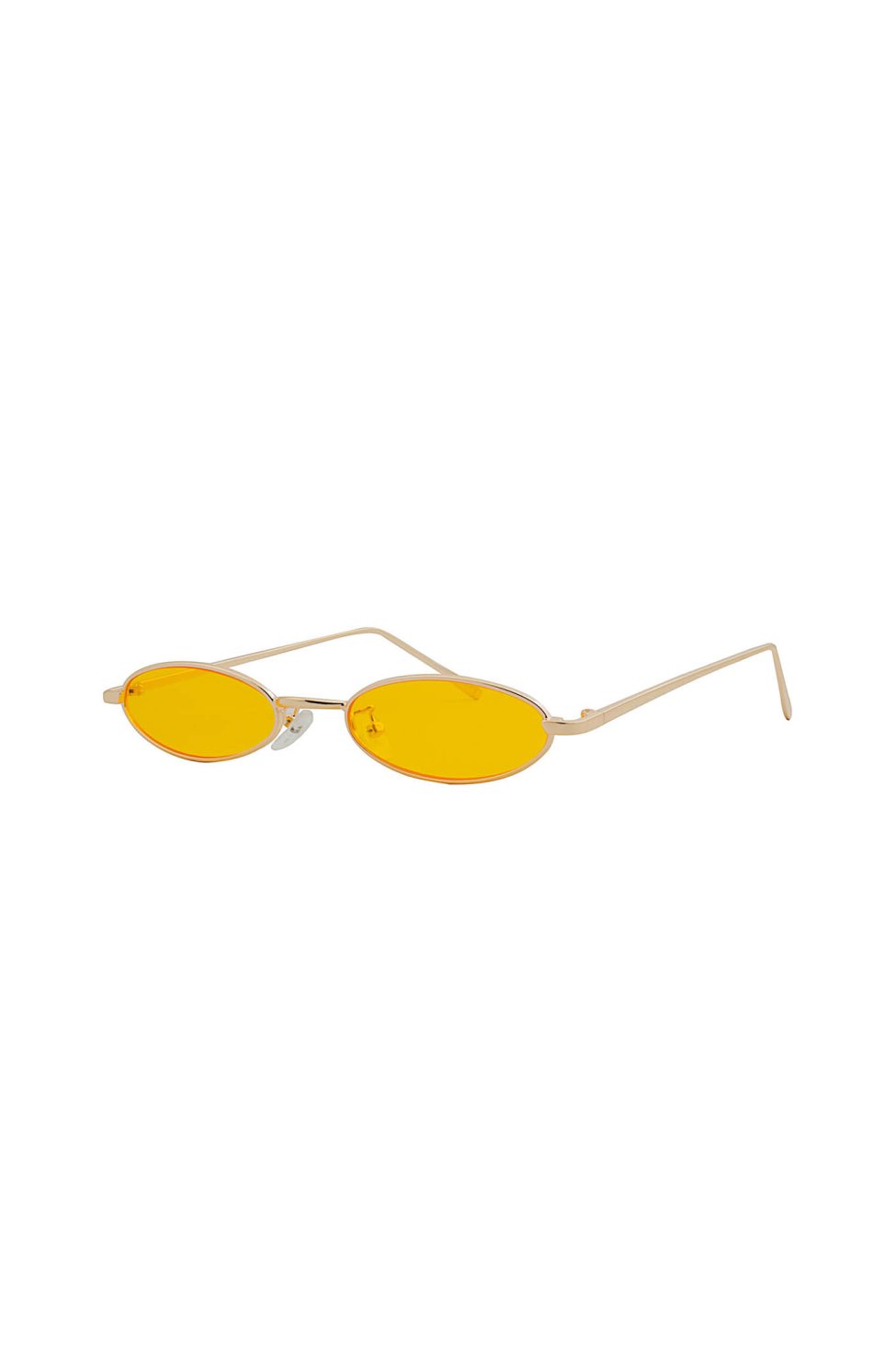 Media γυαλιά ηλίου χρυσός σκελετός κίτρινος φακός
