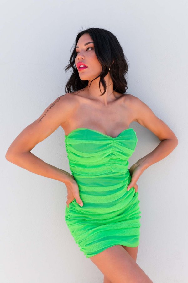 ΦΟΡΕΜΑΤΑ Danita φόρεμα πράσινο φλούο