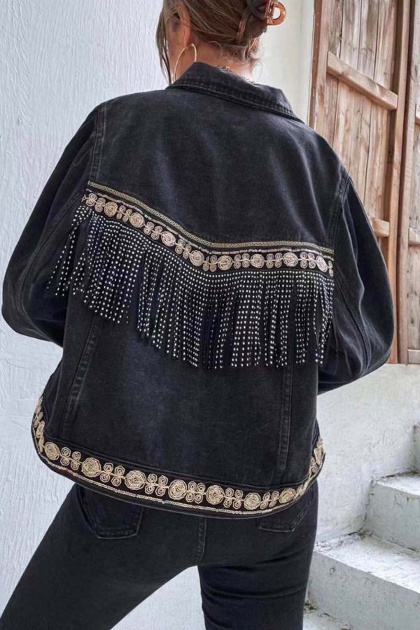 ΤΖΑΚΕΤ Carnelian τζιν jacket μαύρο
