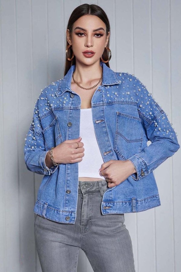ΠΑΝΩΦΟΡΙΑ Chicago τζιν jacket μπλε