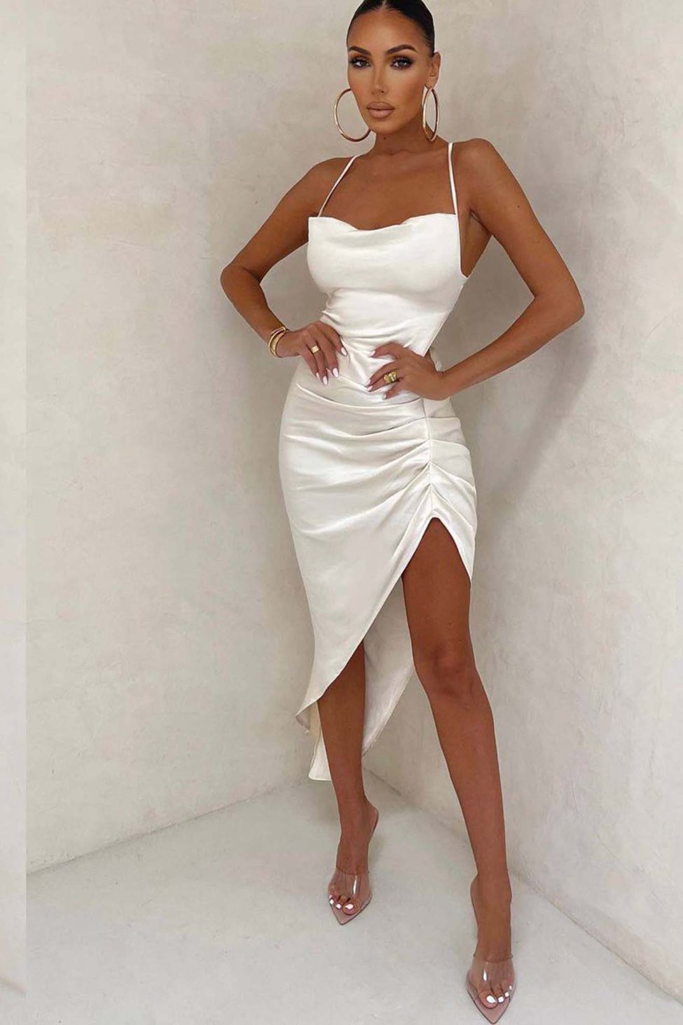 Manolete φόρεμα λευκό