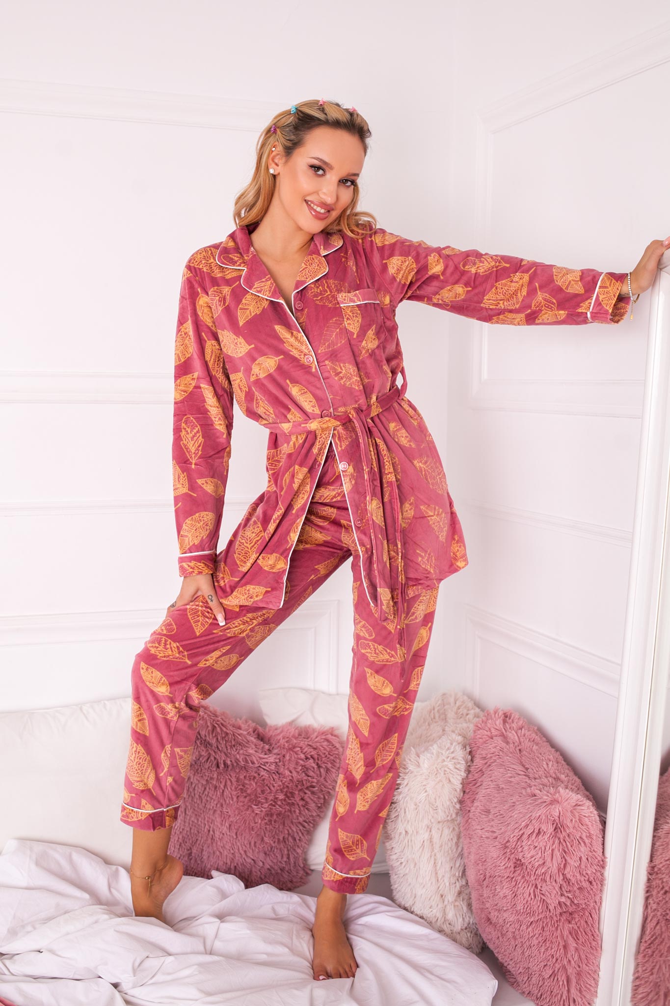 VELVET LOVE Adeline homewear ροζ