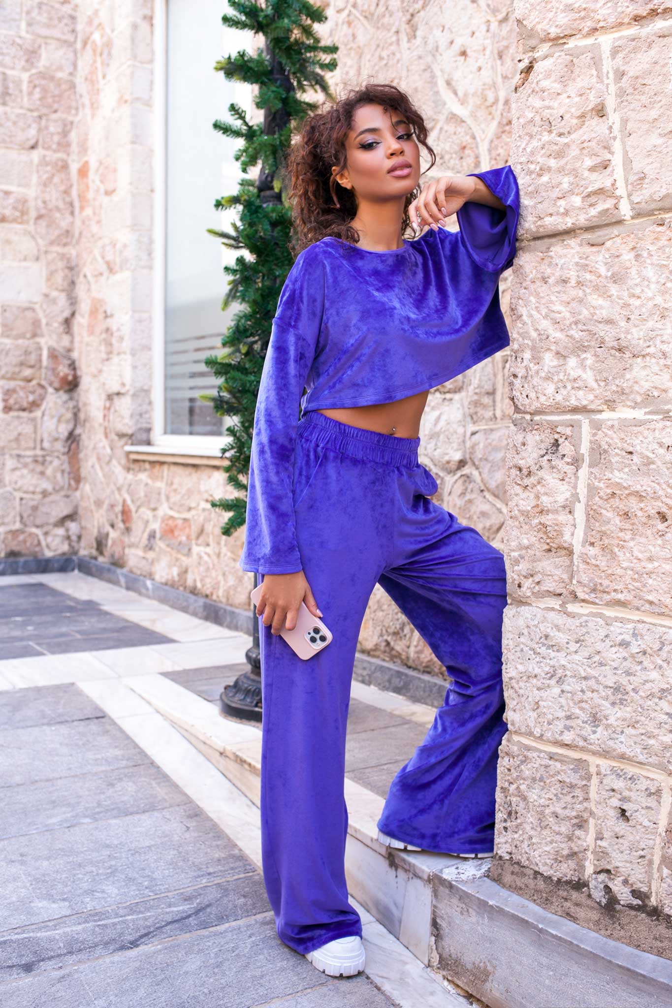 VELVET LOVE Cheeky παντελόνι blue purple