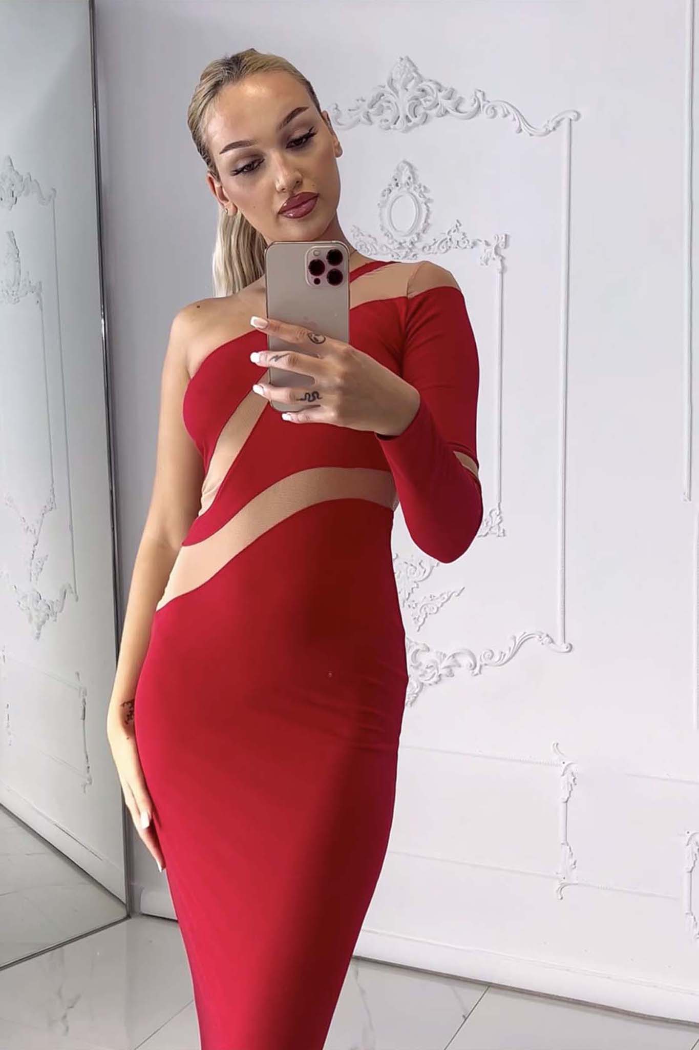 ΜΙΝΤΙ / ΜΑΞΙ ΦΟΡΕΜΑΤΑ Ashlie φόρεμα κόκκινο