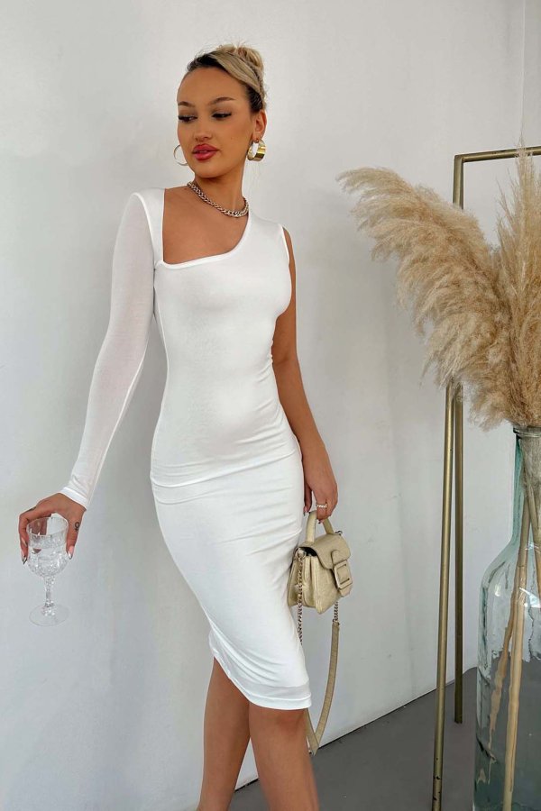 ΦΟΡΕΜΑΤΑ SALES Floradora φόρεμα λευκό