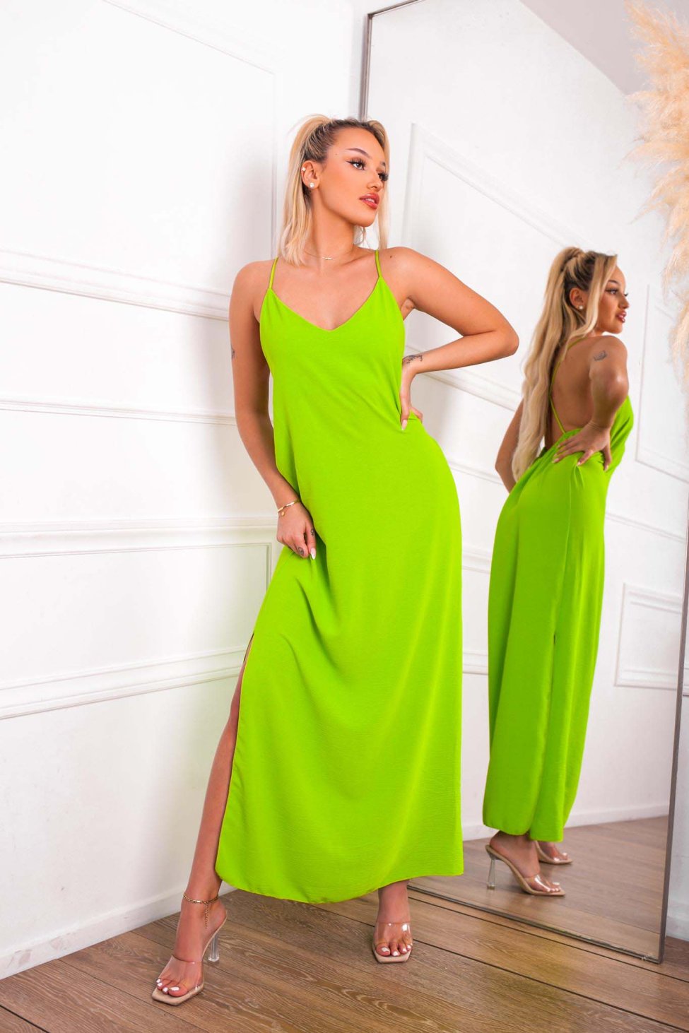 Harp φόρεμα lime