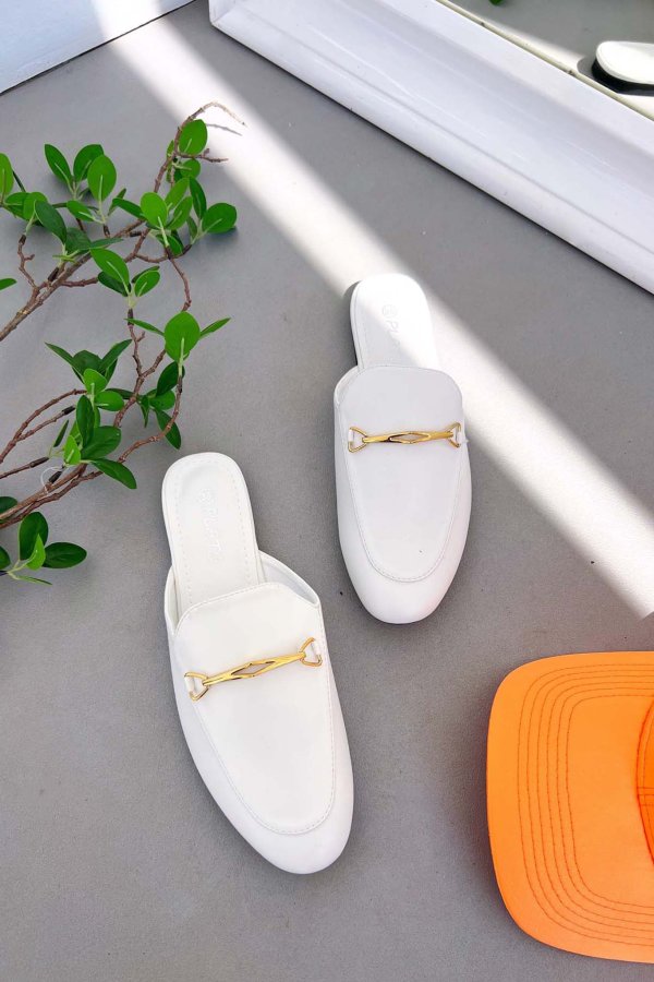 Mules Leroy mules λευκό