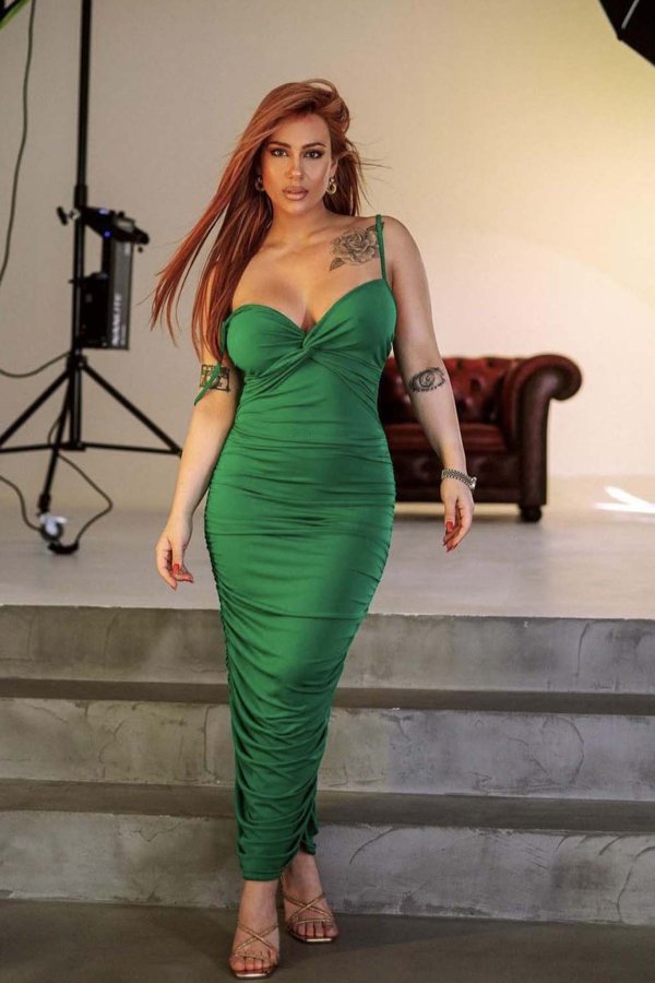 ΦΟΡΕΜΑΤΑ Luiza φόρεμα πράσινο