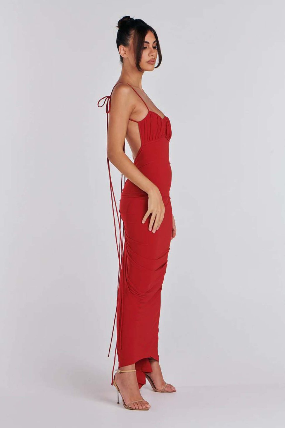 Aleena εξώπλατο maxi φόρεμα κόκκινο