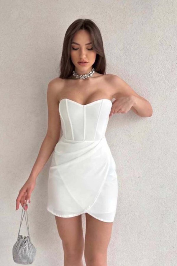 ΜΙΝΙ ΦΟΡΕΜΑΤΑ Cali φόρεμα λευκό