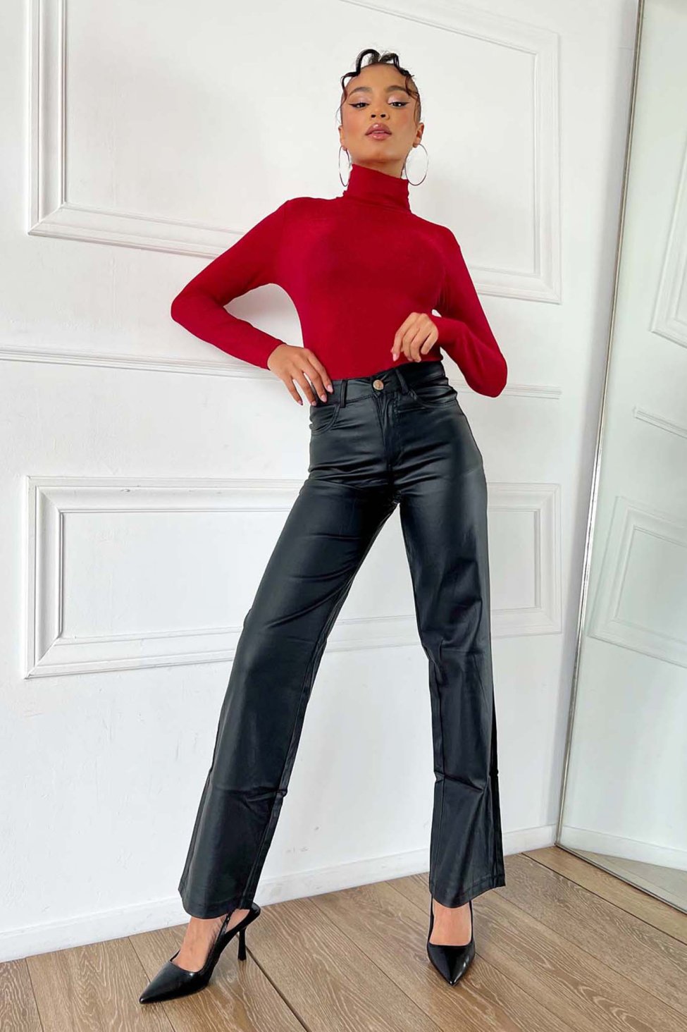 Harriet μπλούζα ζιβάγκο lurex κόκκινο