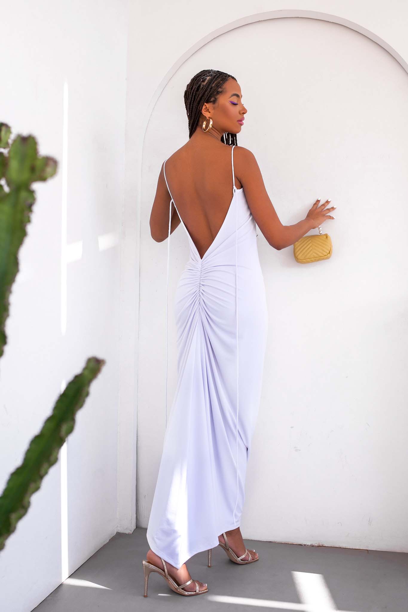 ΜΑΞΙ ΦΟΡΕΜΑΤΑ Santorini φόρεμα λευκό