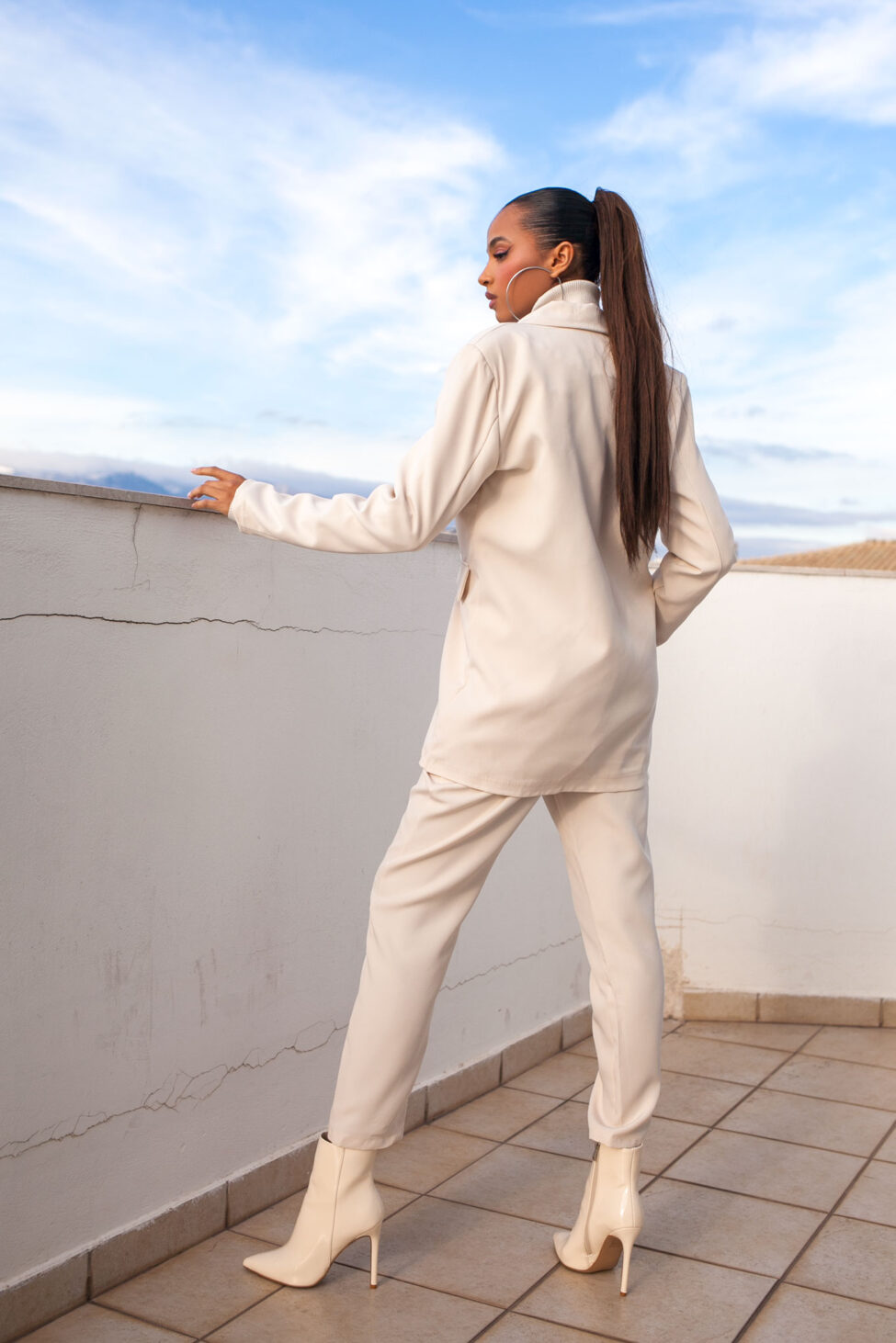 Thiago σετ σακάκι-παντελόνι μπεζ - Image 4