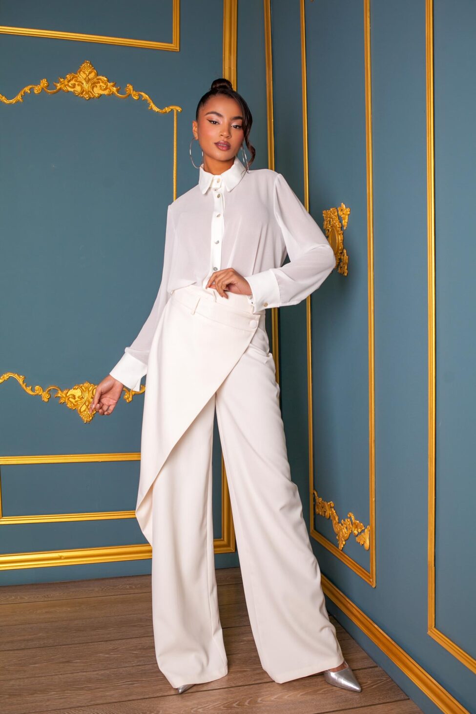 Chantal παντελόνι off white - Image 1