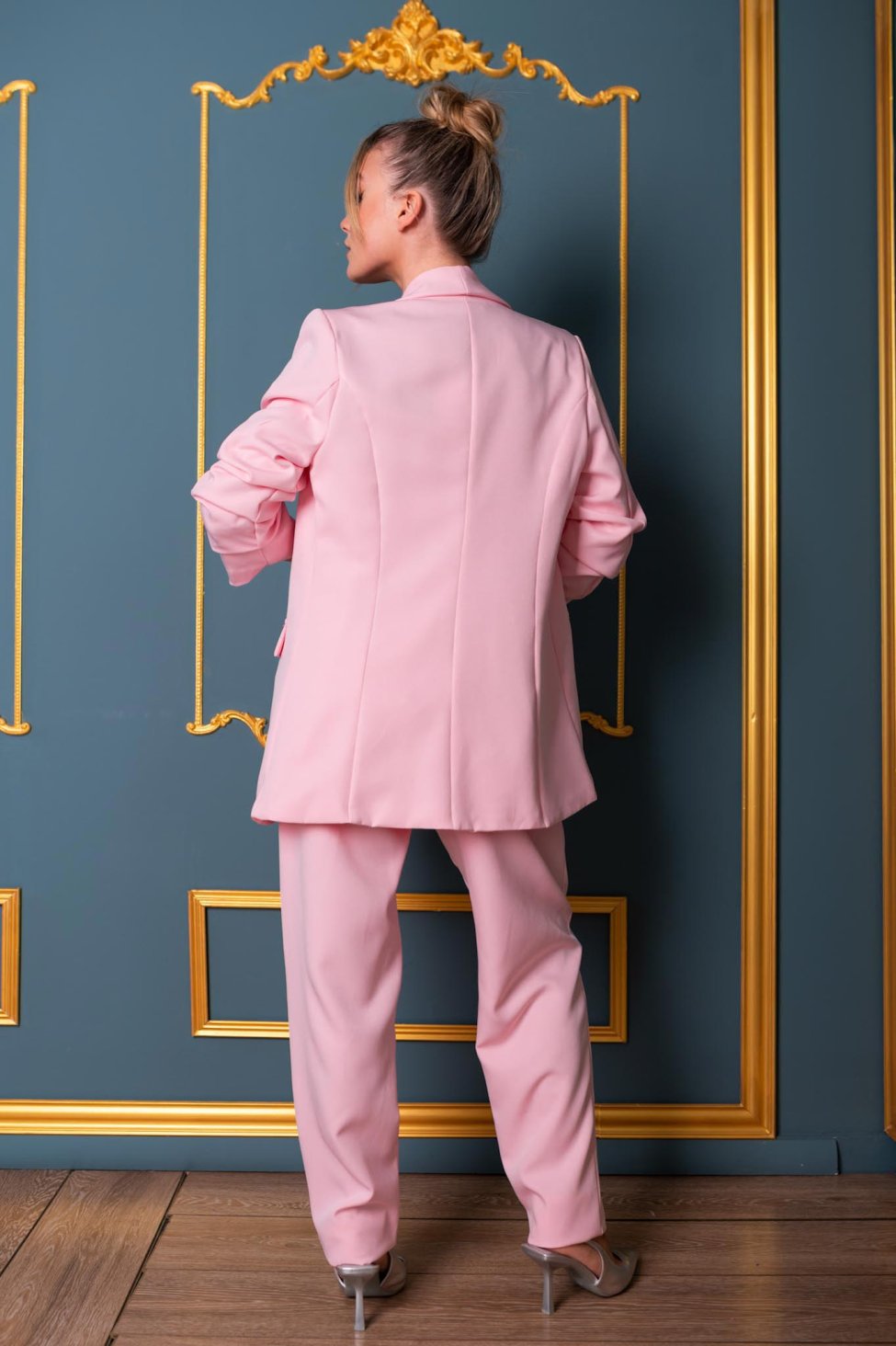 Claret σετ σακάκι-παντελόνι ροζ