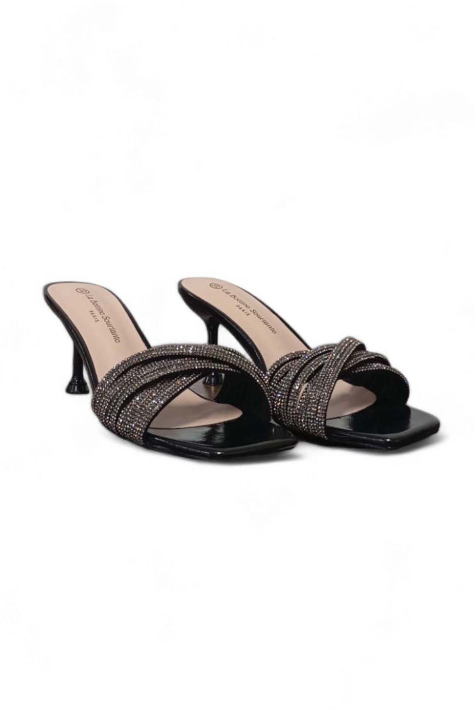 Lasso πέδιλα mules μαύρο