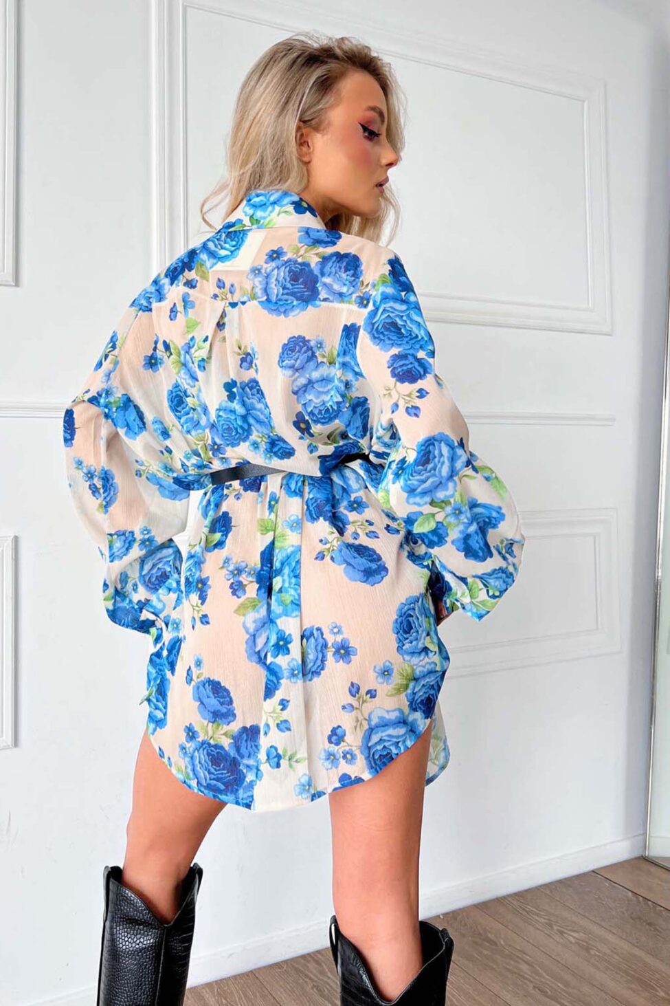 Mathew πουκαμίσα φλοράλ σιελ - Image 2