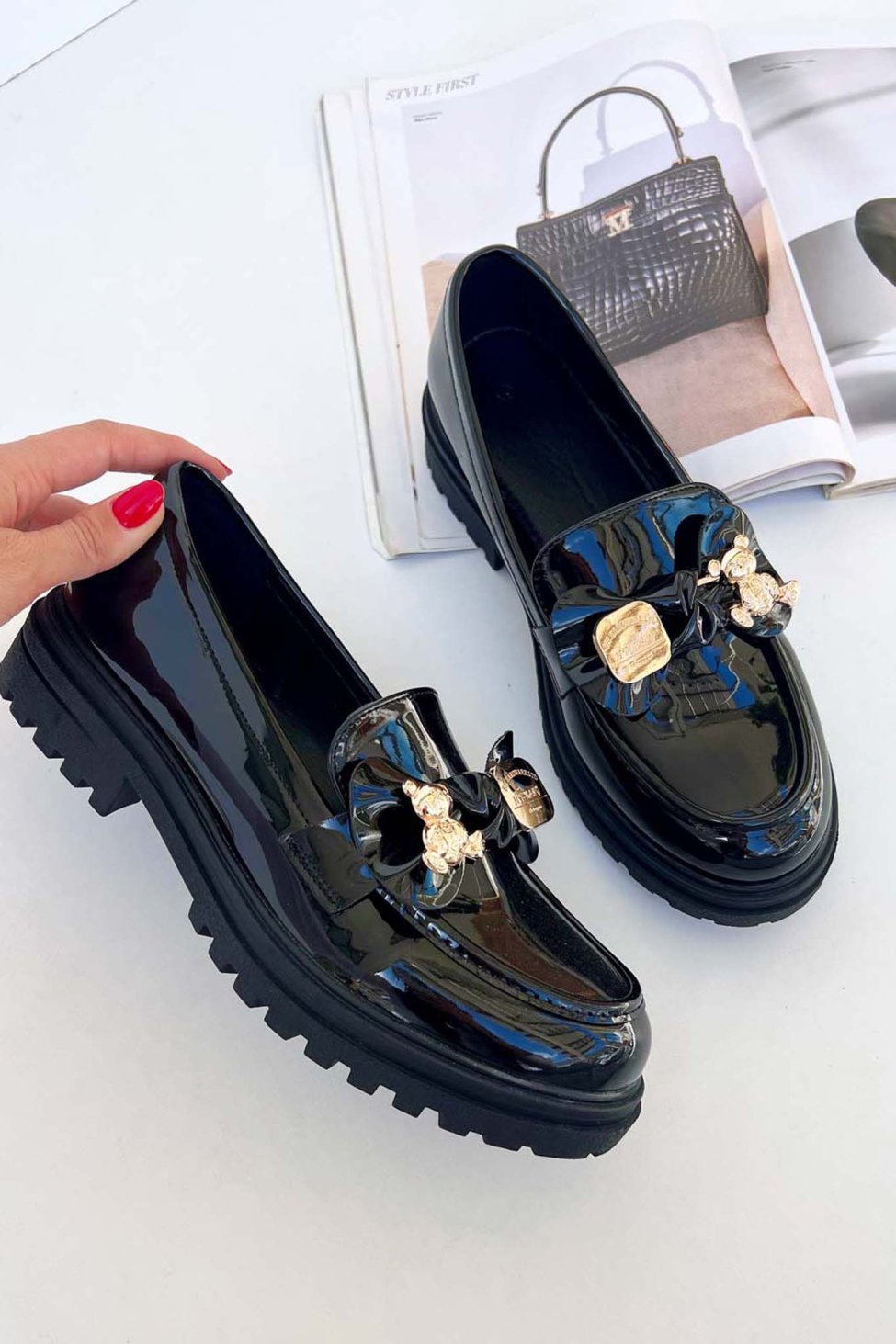 Salinas loafers λουστρίνι μαύρο