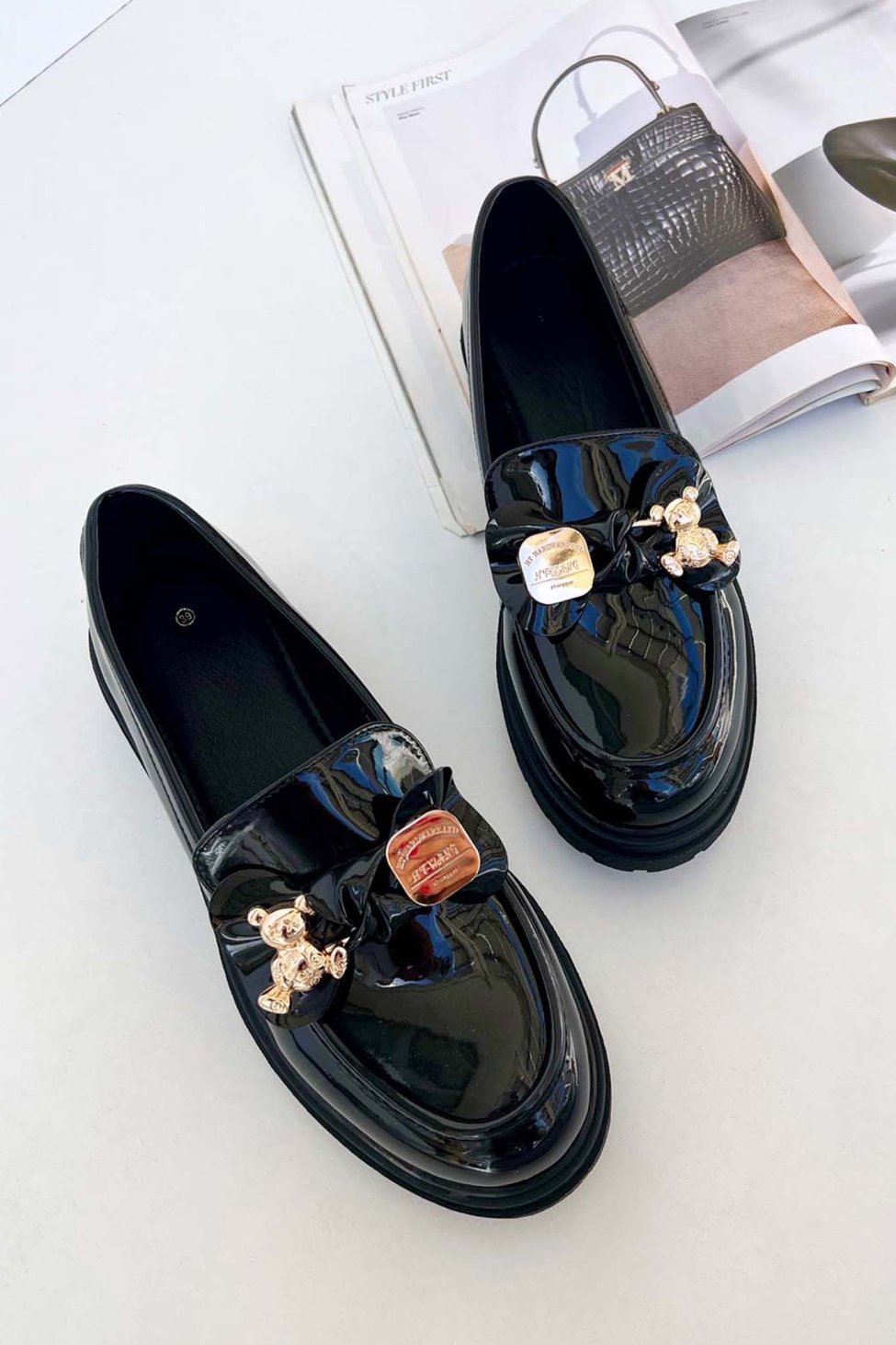 Salinas loafers λουστρίνι μαύρο