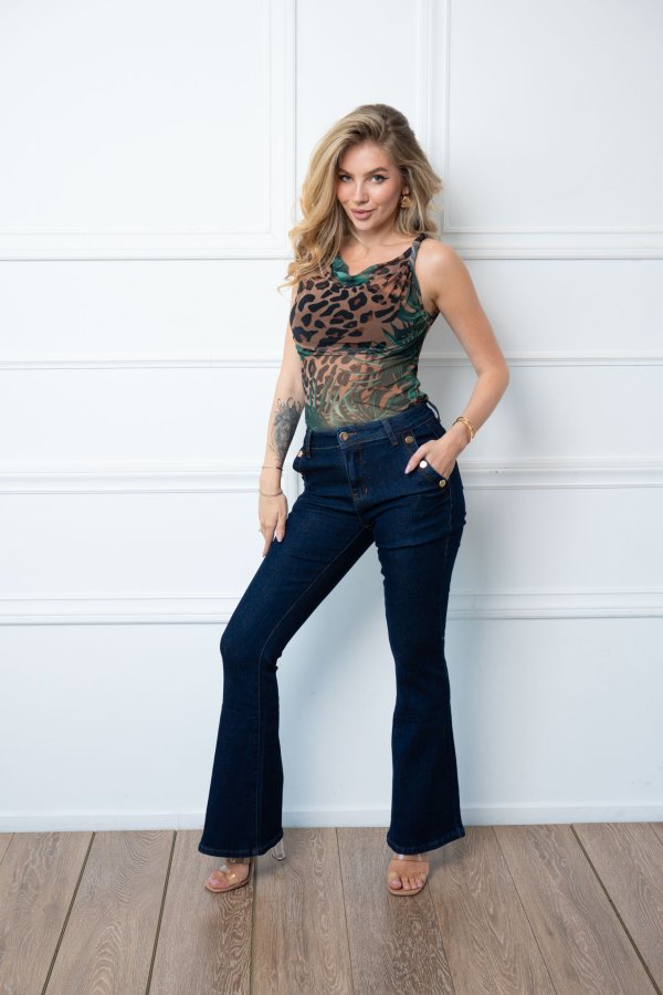 ACTIVEWEAR Isana τζιv παντελόνι καμπάνα μπλε σκούρο