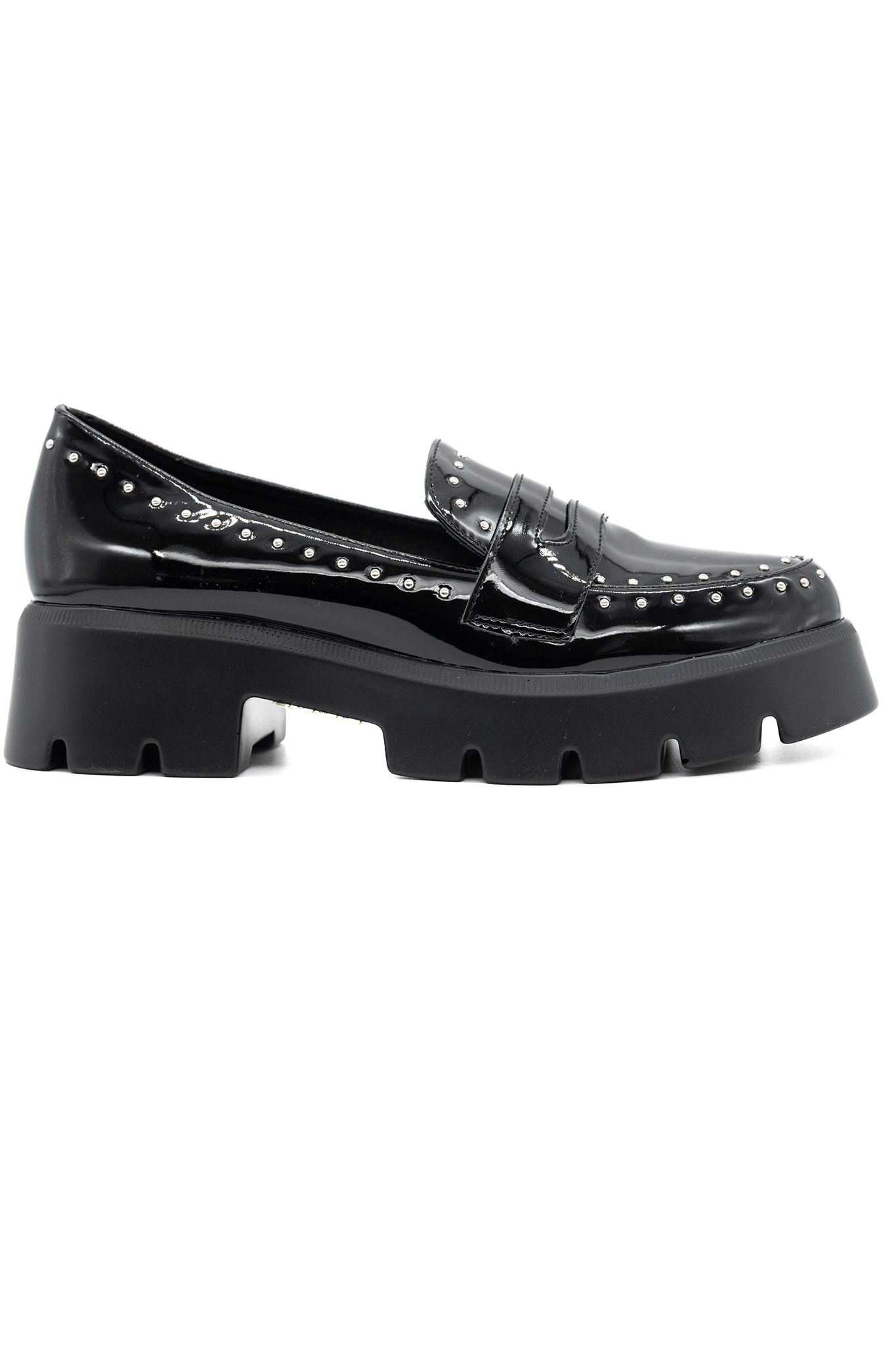 Kyler μοκασίνια λουστρίνι από οικολογικο δέρμα με τρουκς μαύρο Kyler μοκασίνια λουστρίνι από οικολογικο δέρμα με τρουκς μαύρο - Image 1