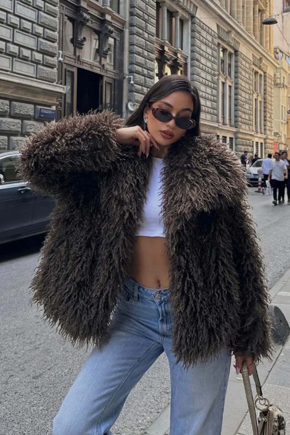 Much οικολογική γούνα καφέ - Image 5