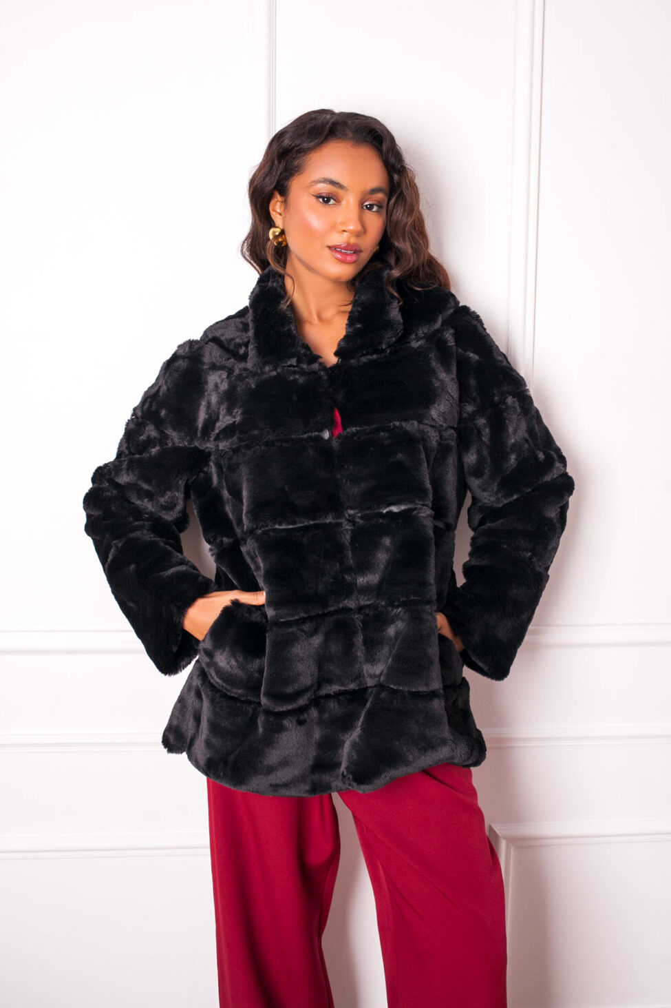 Hero οικολογική γούνα μαύρο - Image 4