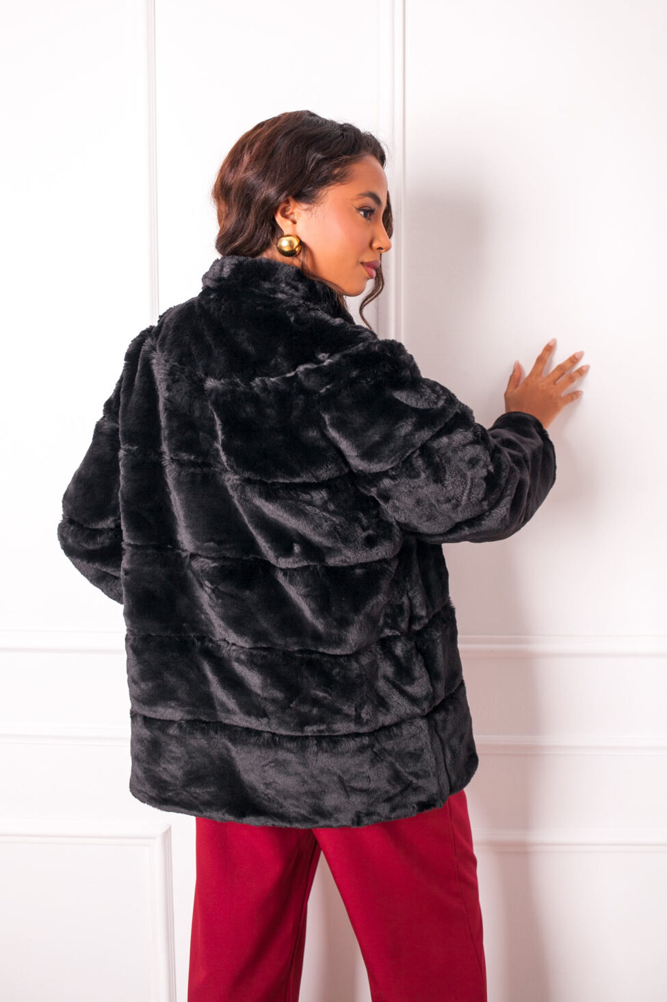 Hero οικολογική γούνα μαύρο - Image 5