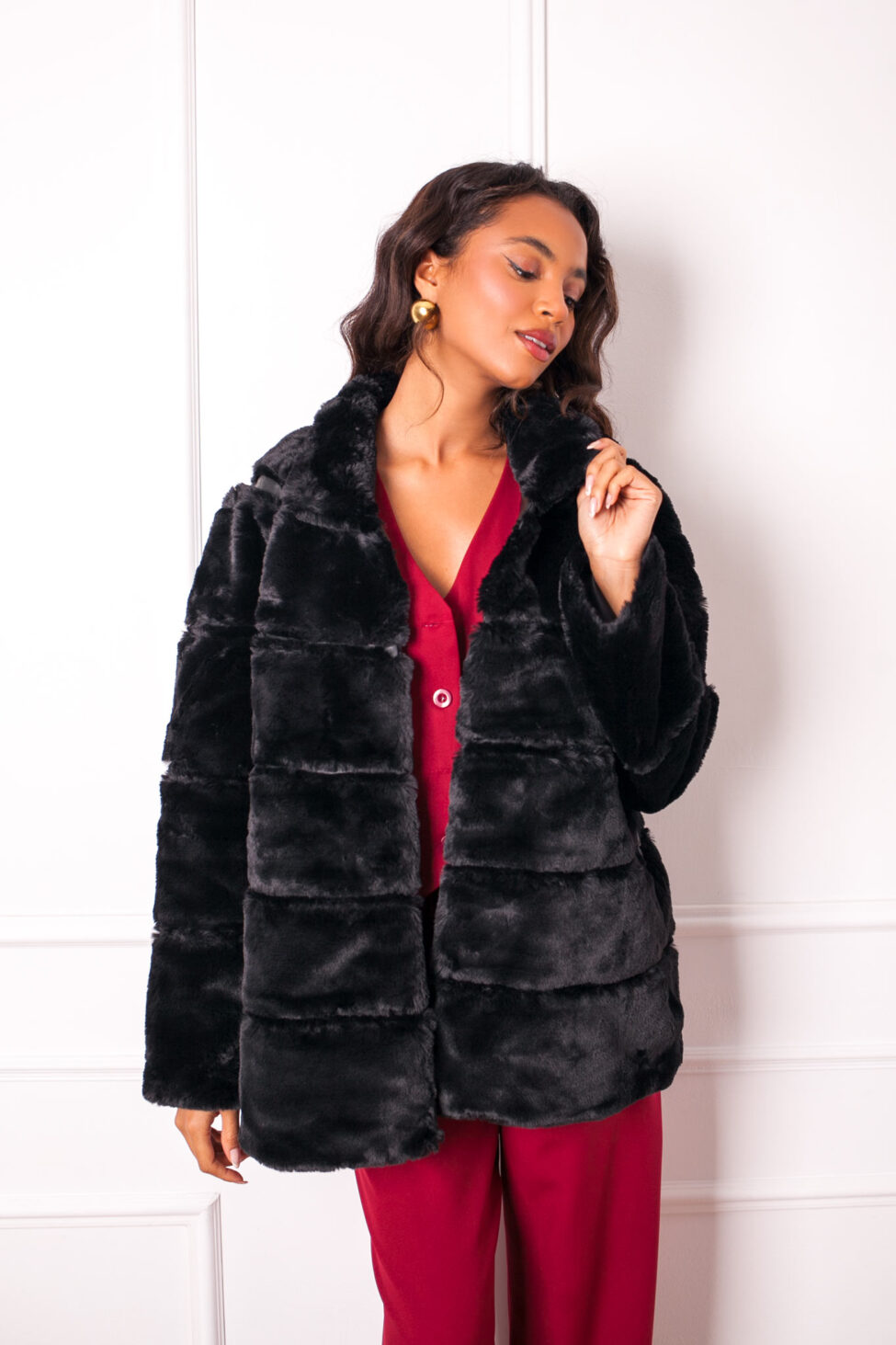 Hero οικολογική γούνα μαύρο - Image 6