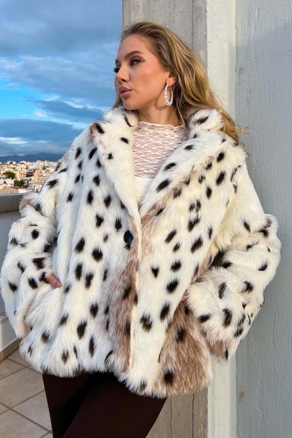 Mucci οικολογική γούνα εκρού - Image 6