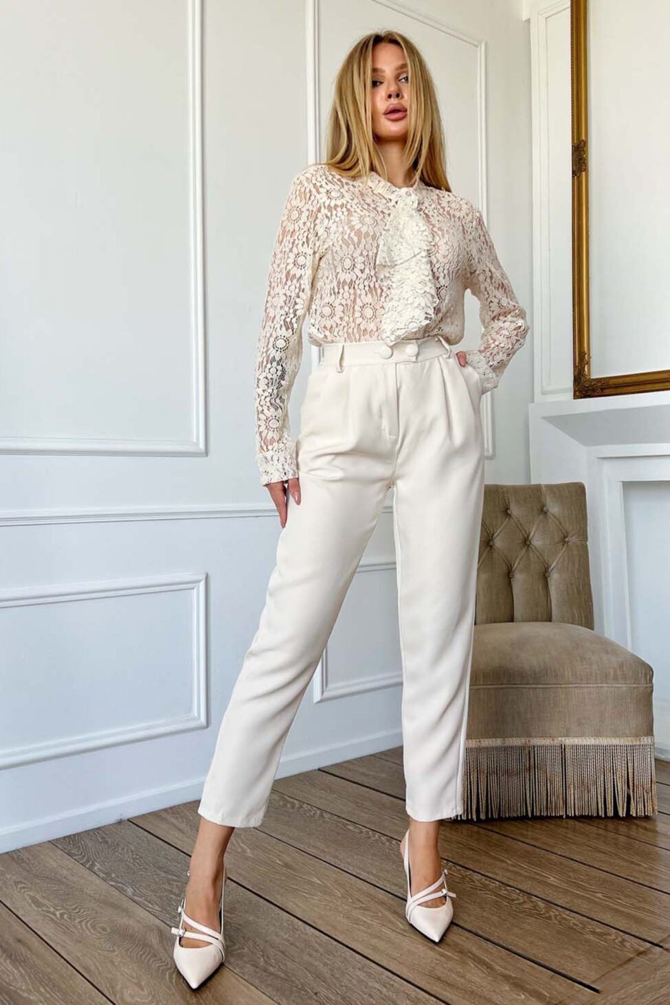 Thiago σετ σακάκι-παντελόνι μπεζ - Image 9