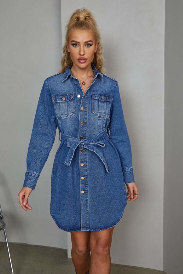 DENIM LOVERS Ambrette τζιν μίνι φόρεμα μπλε