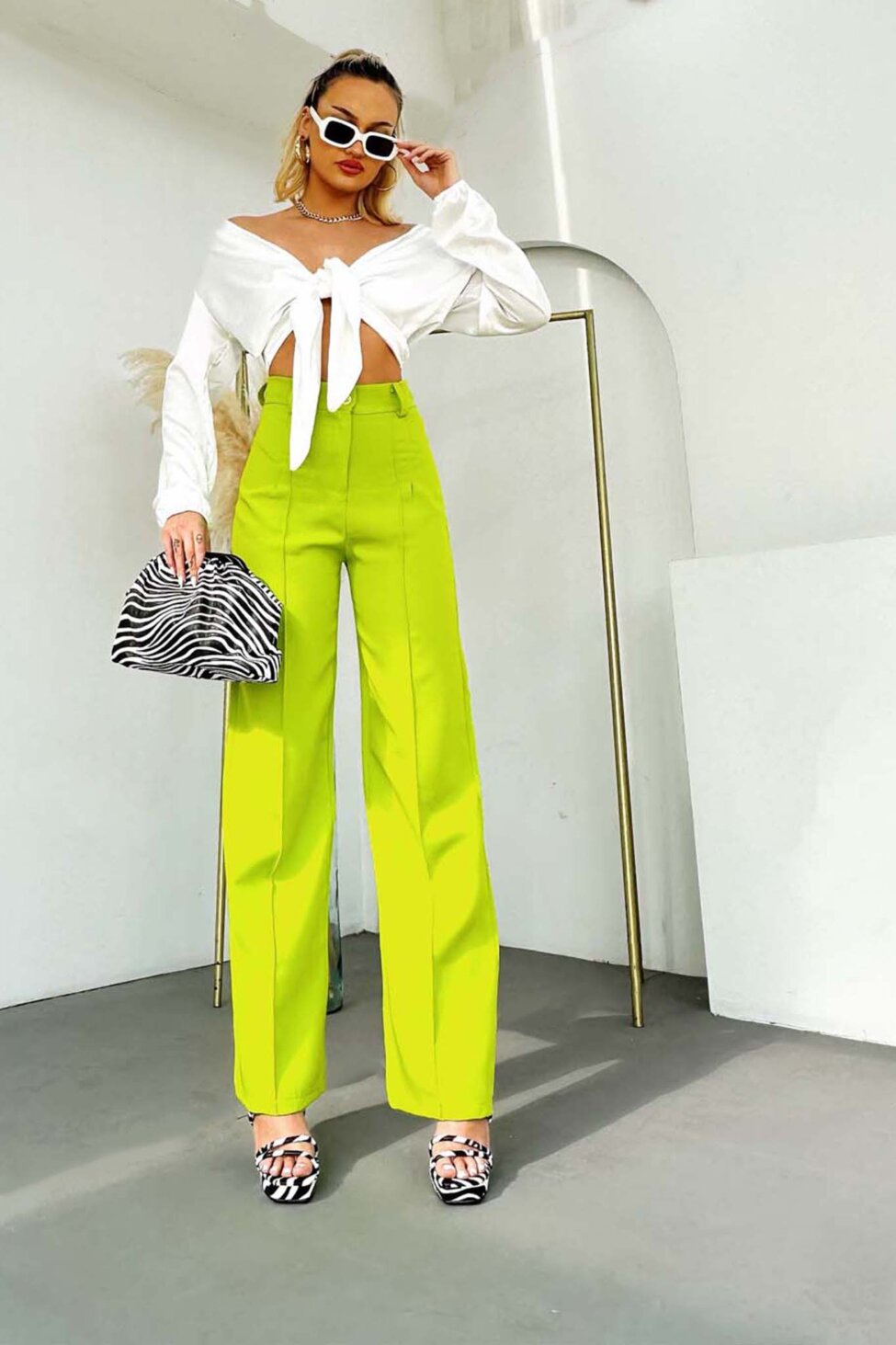 Pilar παντελόνι lime