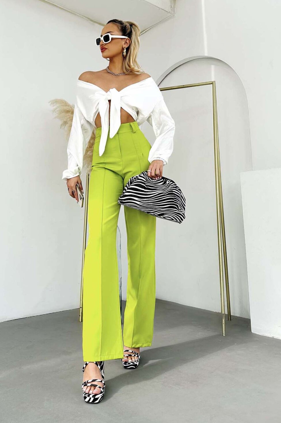 Pilar παντελόνι lime