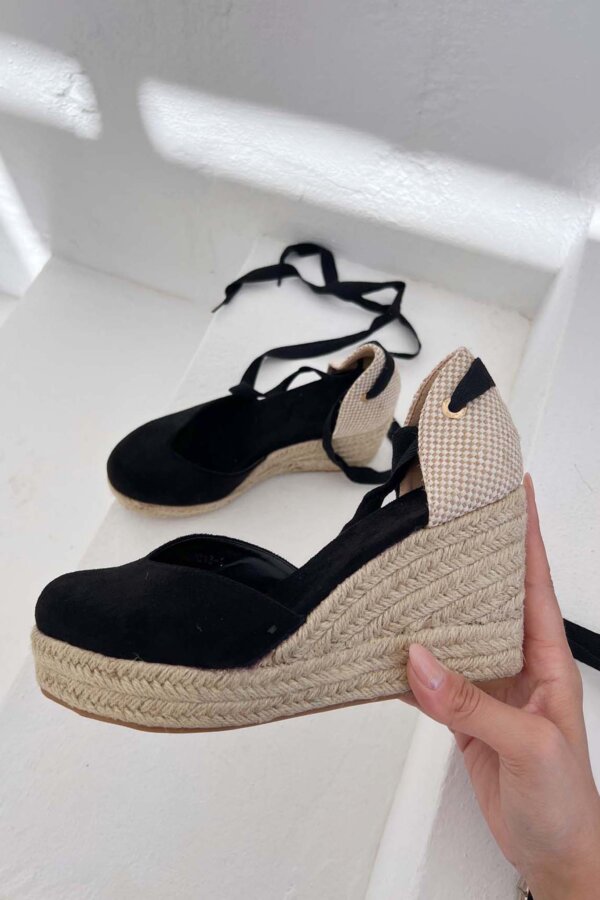 ΓΥΝΑΙΚΕΙΑ ΡΟΥΧΑ Mariliza πλατφόρμα εσπαντρίγια lace up μαύρο