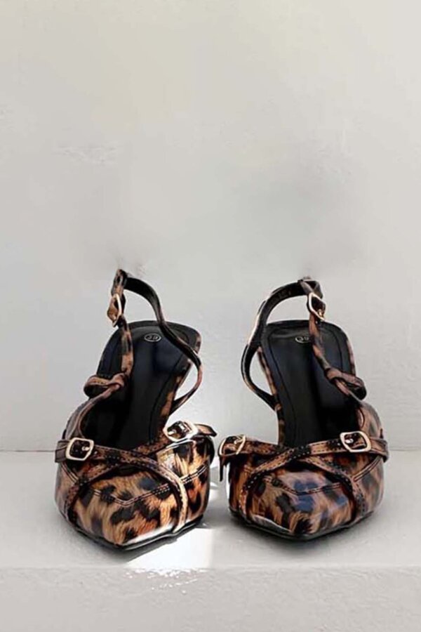 ΝΕΕΣ ΑΦΙΞΕΙΣ Orina slingback γόβα λεοπάρ