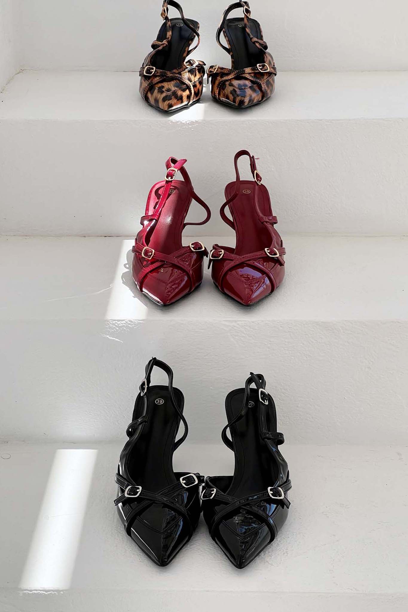 ΝΕΕΣ ΑΦΙΞΕΙΣ Orina slingback γόβα λεοπάρ