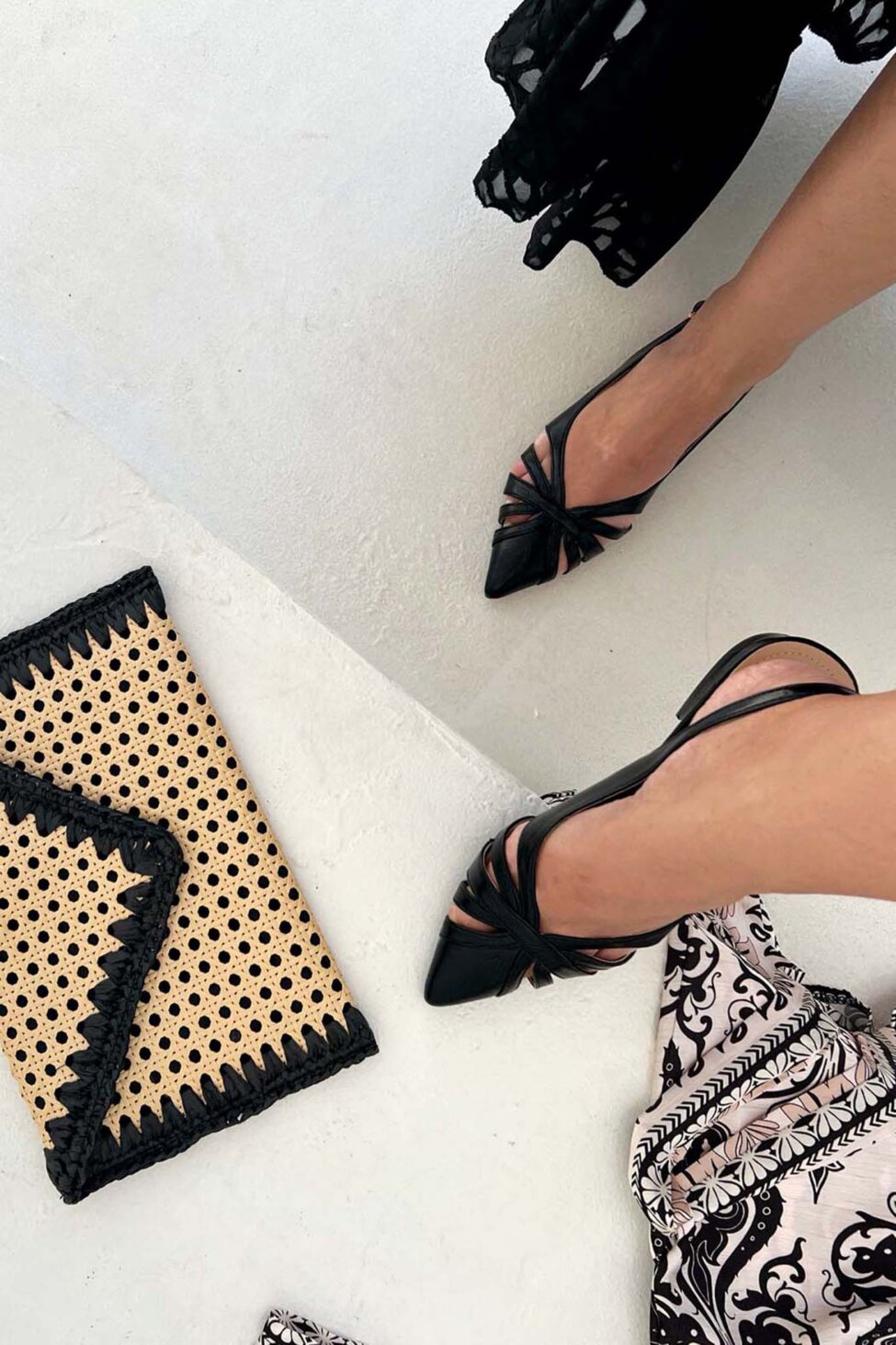 Riot slingback γόβα από οικολογικό δέρμα μαύρο