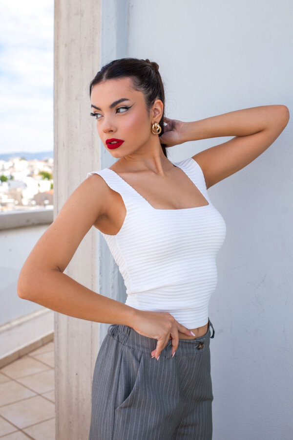 SALES Tali τοπ ριπ λευκό