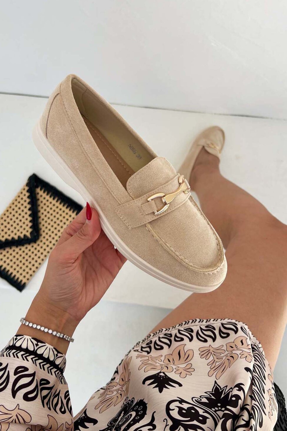 Yarila loafers από οικολογικό δέρμα μπεζ