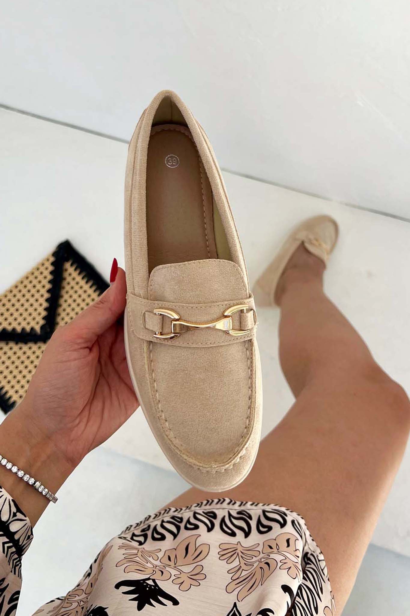 Yarila loafers από οικολογικό δέρμα μπεζ