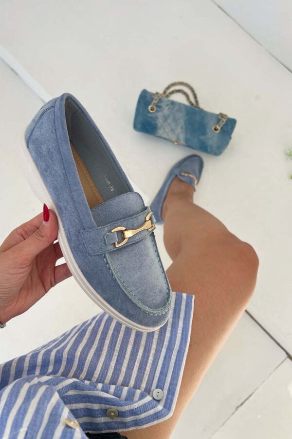 Yarila loafers από οικολογικό δέρμα μπλε