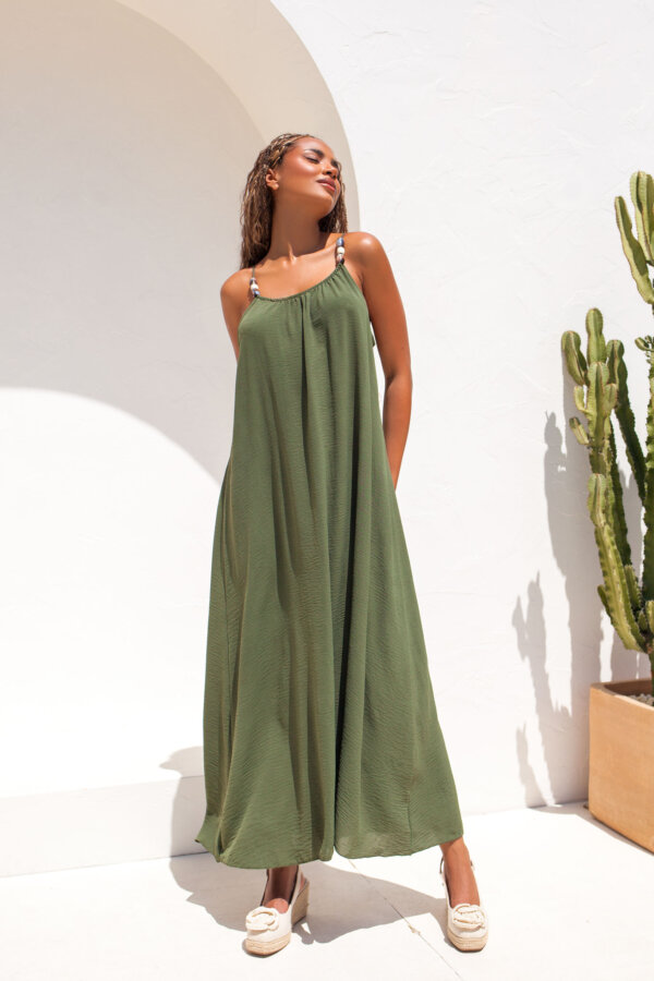 Ariadne μίντι φόρεμα χακί