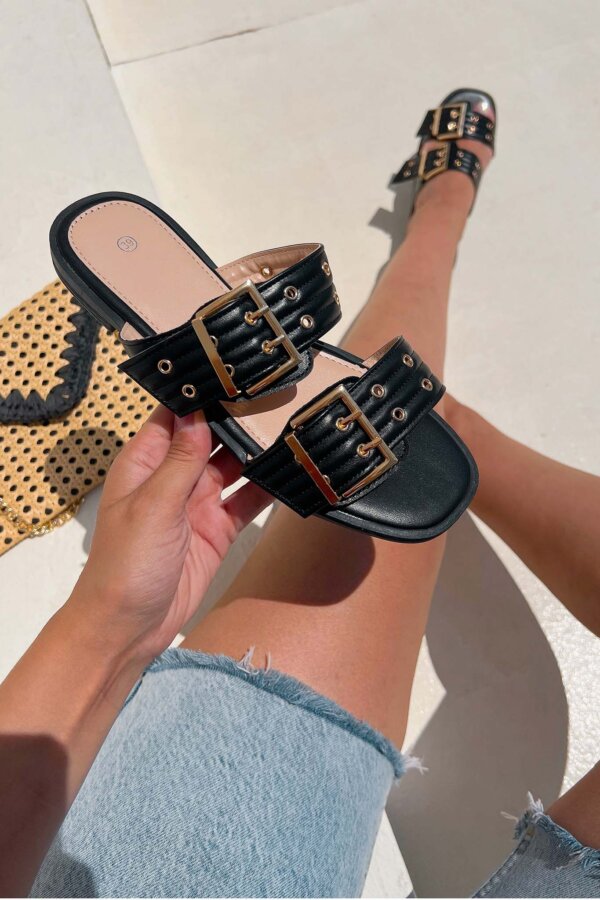Bianca Flat σανδάλια μαύρο