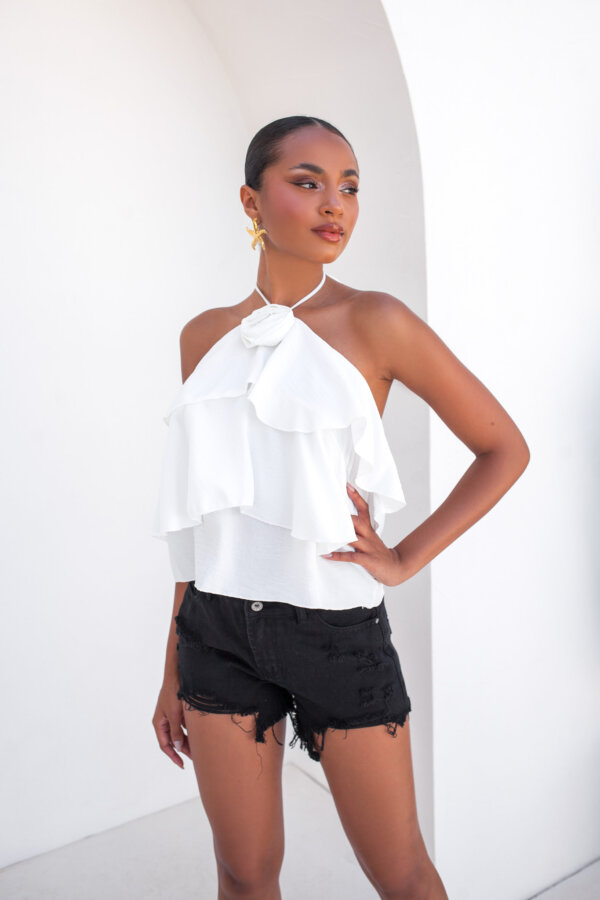 SALES Ritmo crop τοπ λευκό