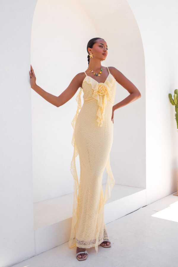 Sunkissed μακρύ φόρεμα κίτρινο
