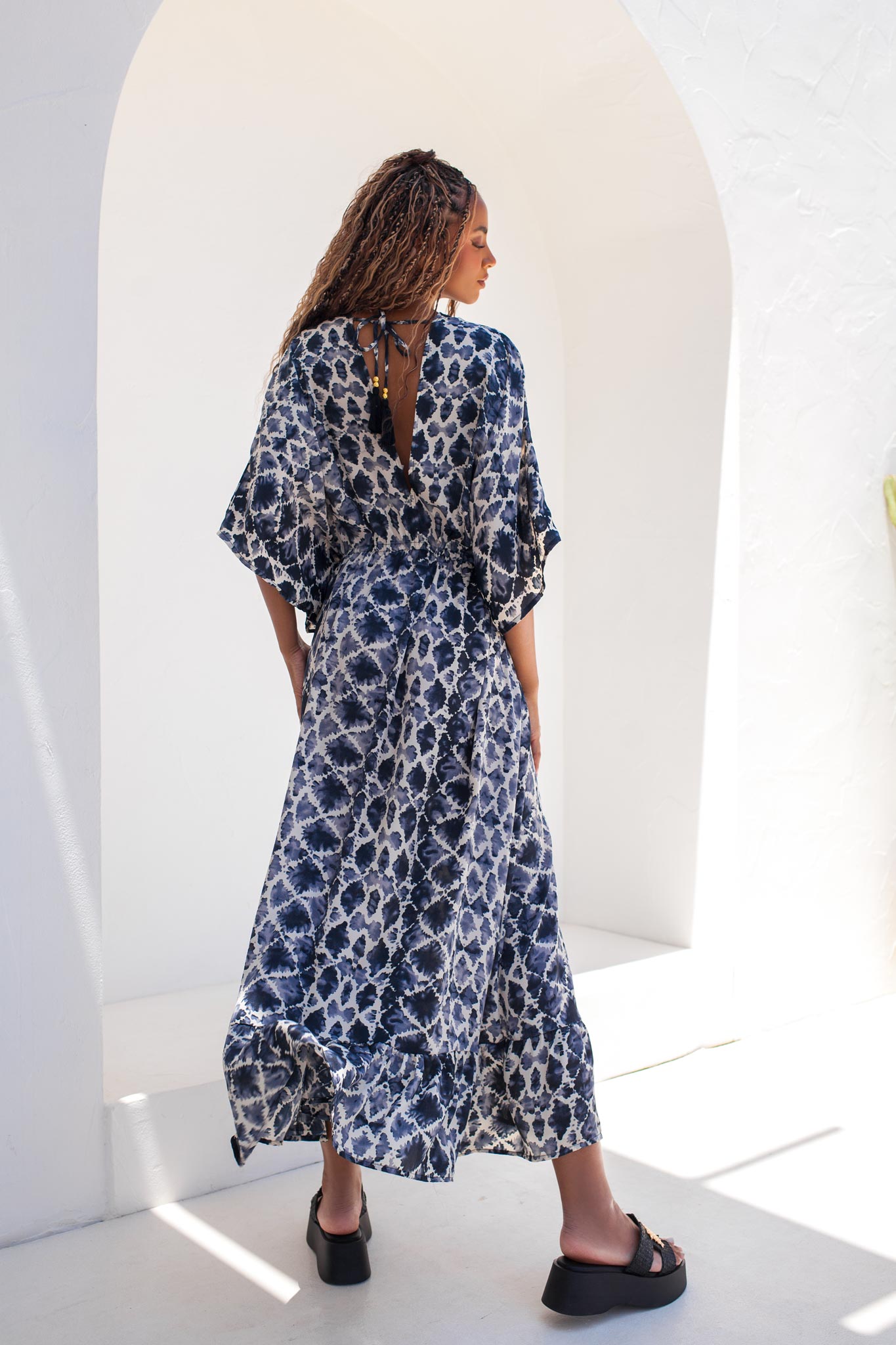 Variel boho μάξι φόρεμα μαύρο