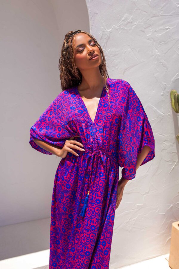 Variel boho μάξι φόρεμα μωβ