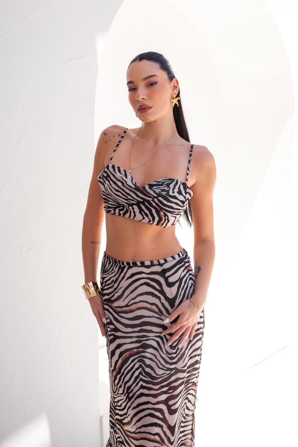Romeo σετ τοπ-φούστα zebra - Image 4